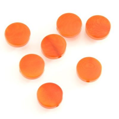 Бусина "Таблетка" 11 мм. оранжевая