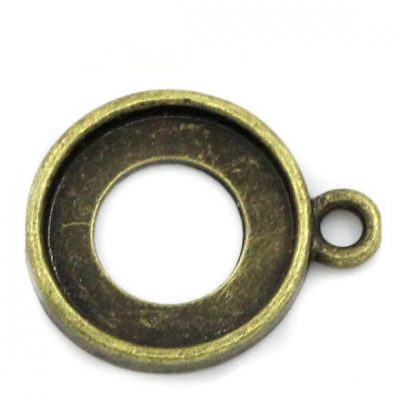 Подвеска для вставки "Кольцо" (внутр. диам. 12 мм. ) бронз.