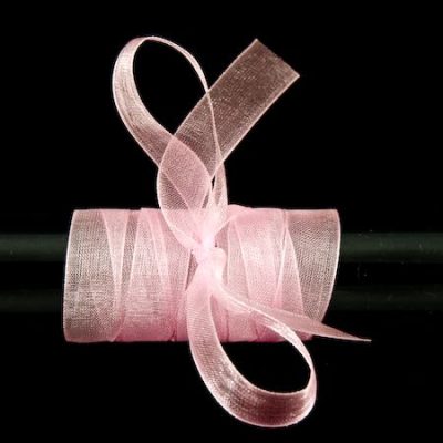 Органза 10 мм. светло-розовая