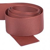 Репсовая лента коричневая 31,8 мм. (777)