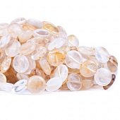 Цитрин - бусина круг, 12x5 мм.