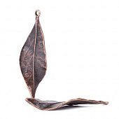 Кулон "Лист фикуса" медн.