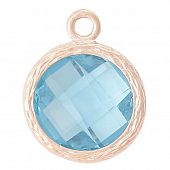 Подвеска "CRYSTALS" голубая круг