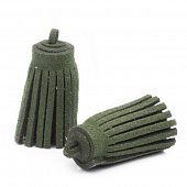 Подвеска - кисть замшевая папоротник, 30х12 мм.