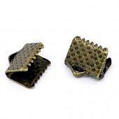 Зажим для ленты 08 мм. бронз. текстурный