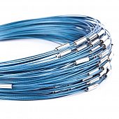 Тросик с замком "Чокер" синий.