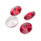 Стразы красные "Риволи", 10 мм.