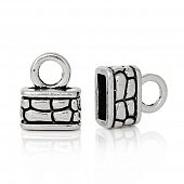 Концевик для плоского шнура "Фактура" сереб.