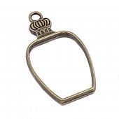 Кулон-контур "Флакон" античная бронза