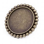 Основа для кольца "Бисеринки" (вн. диам. 25 мм.) бронз.