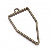 Кулон-контур "Кристалл" античная бронза