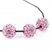 Бусина "Стразовая" Розовая