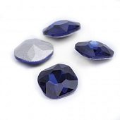 Стразы темно-синие "Кюшон", 10x10x5 мм.