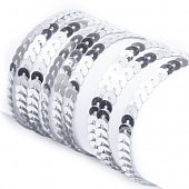 Пайетки на нити серебряные