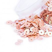 Пайетки 4 мм. персиковые