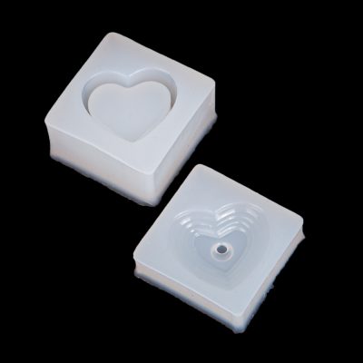Силиконовый молд для изготовления маленькой шкатулки в виде сердца