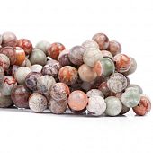 Яшма океаническая - бусина шар, 8 мм.