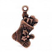 Подвеска "Рождественский сапожок" медн.