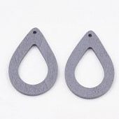 Подвеска деревянная "Капля полая"