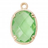 Подвеска "CRYSTALS" салатовая овал
