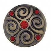 Кнопка Chunk "Танец спиралей" красная