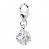 Подвеска с замком лобстером "Фианит"