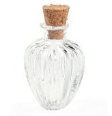 Баночка с пробкой 18х26мм. граненая