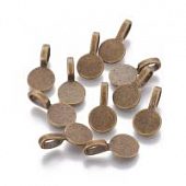 Бейл для приклеивания кулона "Круг" бронз.