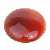 Агат красный - кабошон круглый, 30x7 мм.