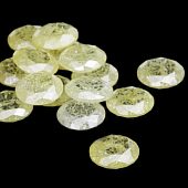 Стразы желтые с эффектом кракле "Круг", 12x3.5 мм.