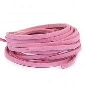 Шнур замшевый розовый с покрытием