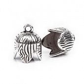 Концевик "Цветочные лепестки", сереб.