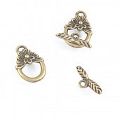 Замок Тогл "Павлиний глаз" бронз.