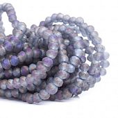 Бусина - рондель граненая серая #1, 3х2 мм.