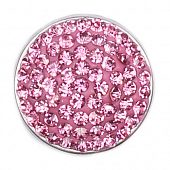 Кнопка Chunk со стразами розовая