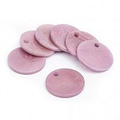 Подвеска Тагуа круглая "Бланк" 15 мм. розовая