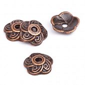 Шапочка "Цветок-завиток" медн.