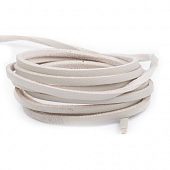 Шнур замшевый слоновая кость с покрытием