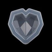 Молд силиконовый "Граненое сердце малое"