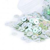 Пайетки 4 мм. бледно-зеленые