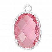 Подвеска "CRYSTALS" розовая овал
