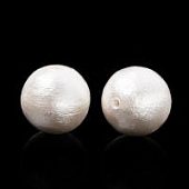 Хлопковый жемчуг, бусина - 6 мм., белый