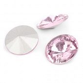 Стразы бледно-розовые "Риволи", 16 мм.