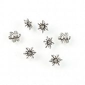 Бусина на 2 нити "Цветок" сереб.