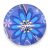 Кнопка Chunk стеклянная "Растительный узор" #7 синий