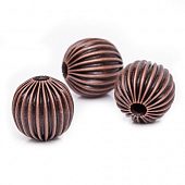 Бусина "Полосатик"  10 мм. медн.