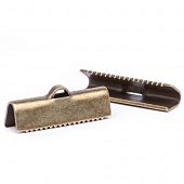 Зажим для ленты 20 мм. бронз.