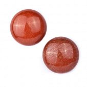 Яшма красная - кабошон круглый, 25x5 мм.