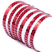 Пайетки на нити красные