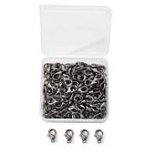 Комплект замков лобстер в пластиковом контейнере 100 шт., темн. никель